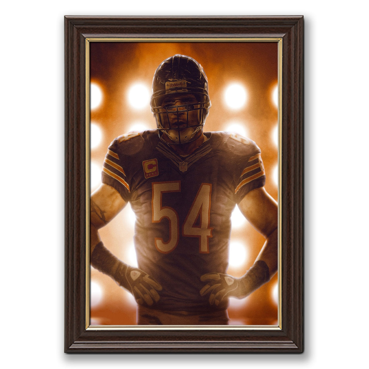 Brian Urlacher Art Sports Decorative Poster School Dormitory 5 Canvas Wall Art Poster Decor Gift