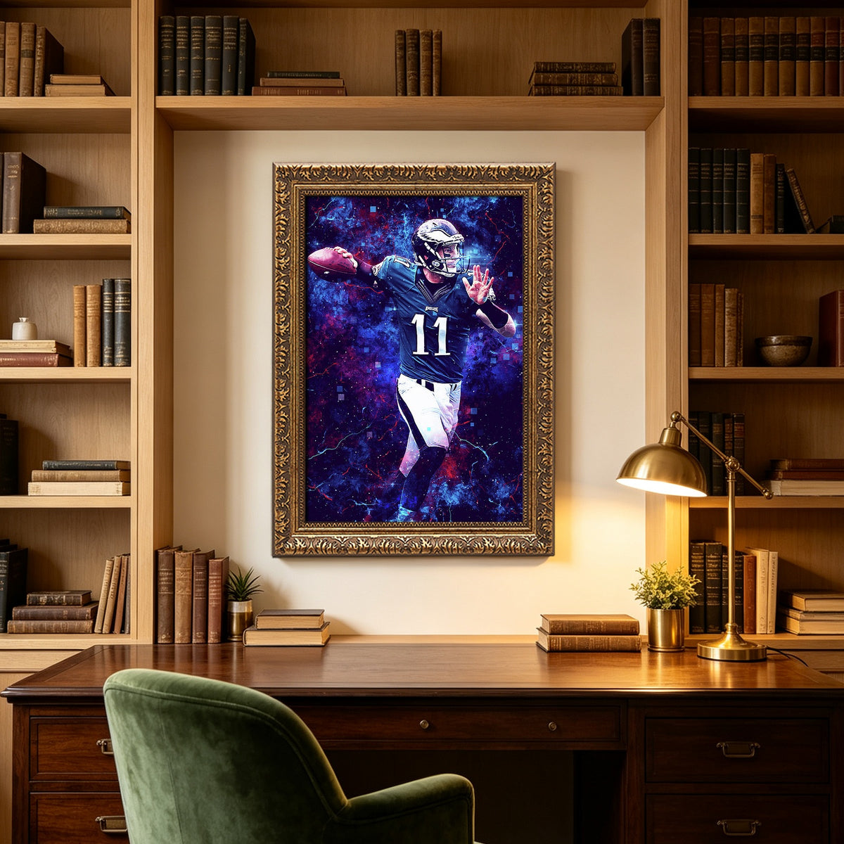 Carson Wentz Sports Celebrity Art Deco Poster 2 Canvas Wall Art Poster Decor Gift