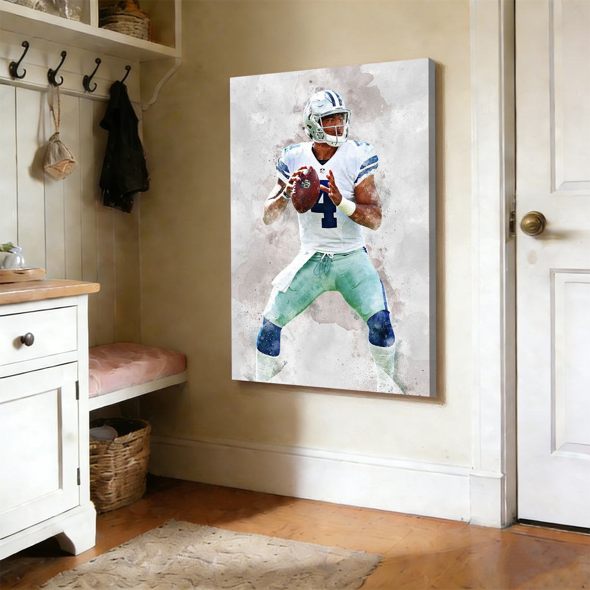 Dak Prescott Celebrity Sports Art Poster School Dining Room Decoration 4 Canvas Wall Art Poster Decor Gift
