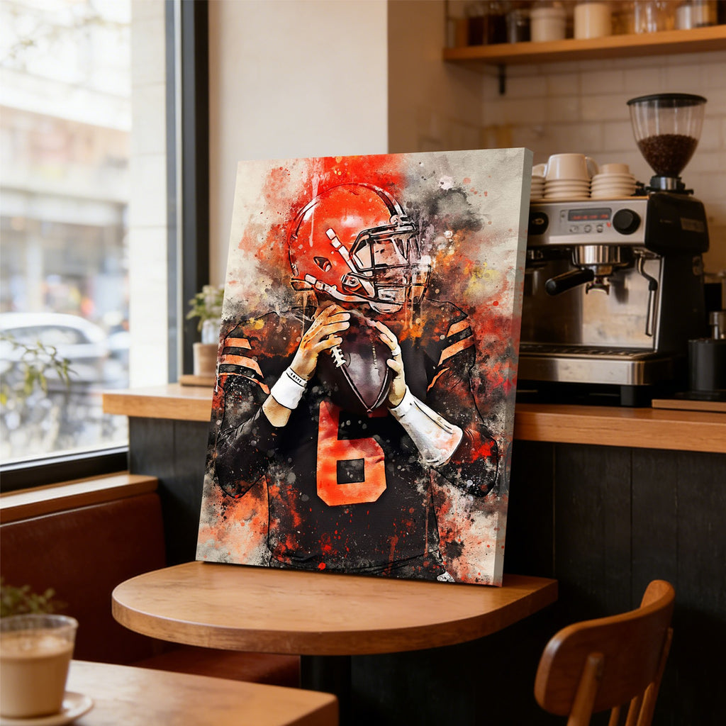 Baker Mayfield Celebrity Sports Art Poster School Dining Room Decoration 3 Canvas Wall Art Poster Decor Gift