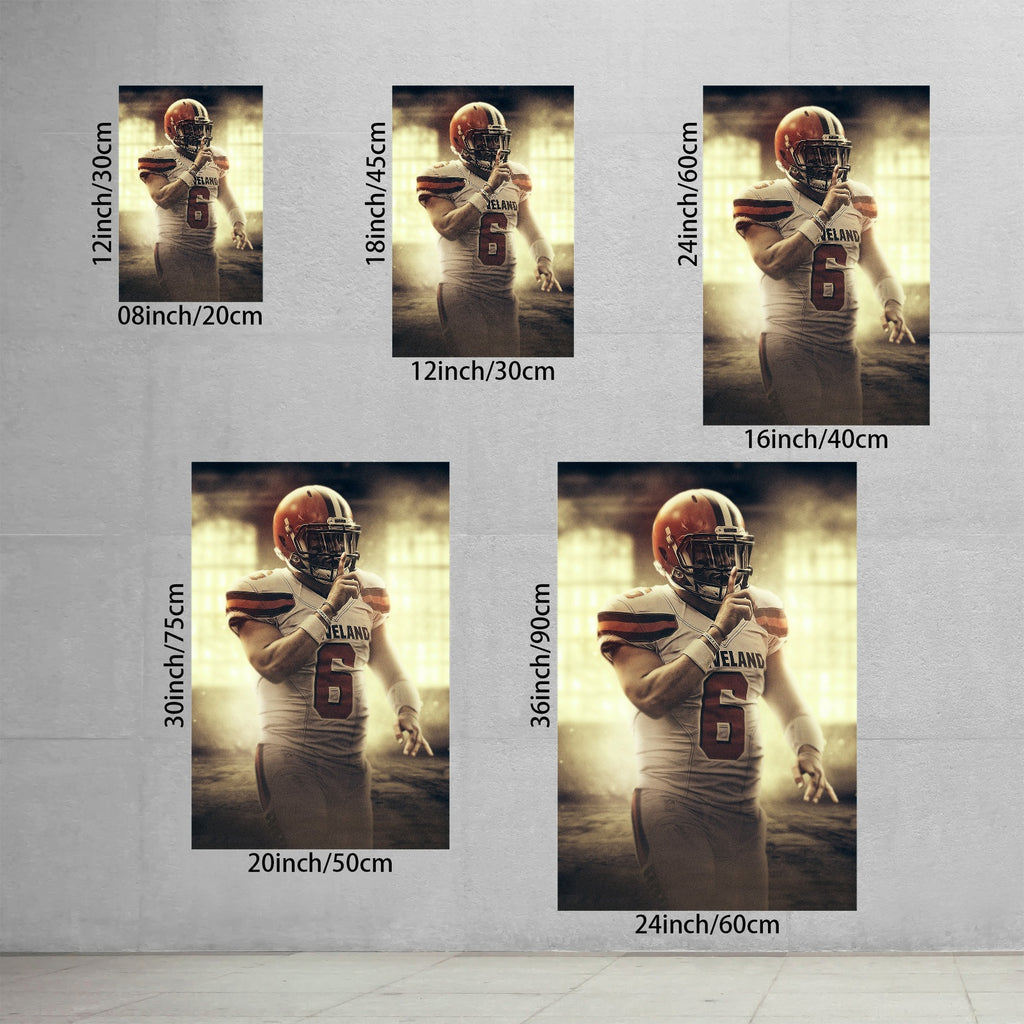 Baker Mayfield Art Sports Decorative Poster School Dormitory 2 Canvas Wall Art Poster Decor Gift