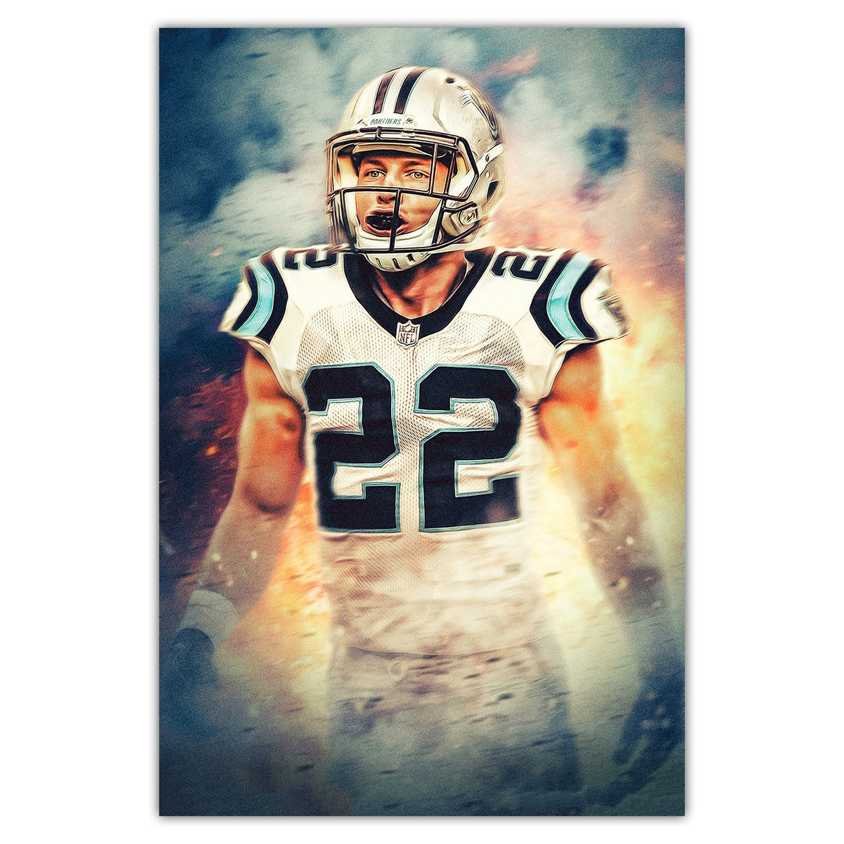 Christian McCaffrey Art Sports Decorative Poster School Dormitory 2 Canvas Wall Art Poster Decor Gift