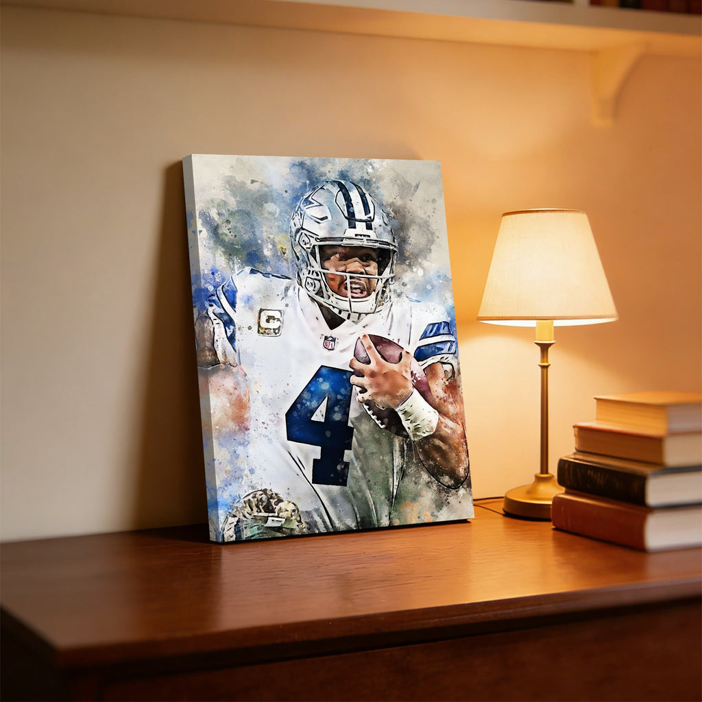 Dak Prescott Celebrity Sports Art Poster School Dining Room Decoration 0 Canvas Wall Art Poster Decor Gift