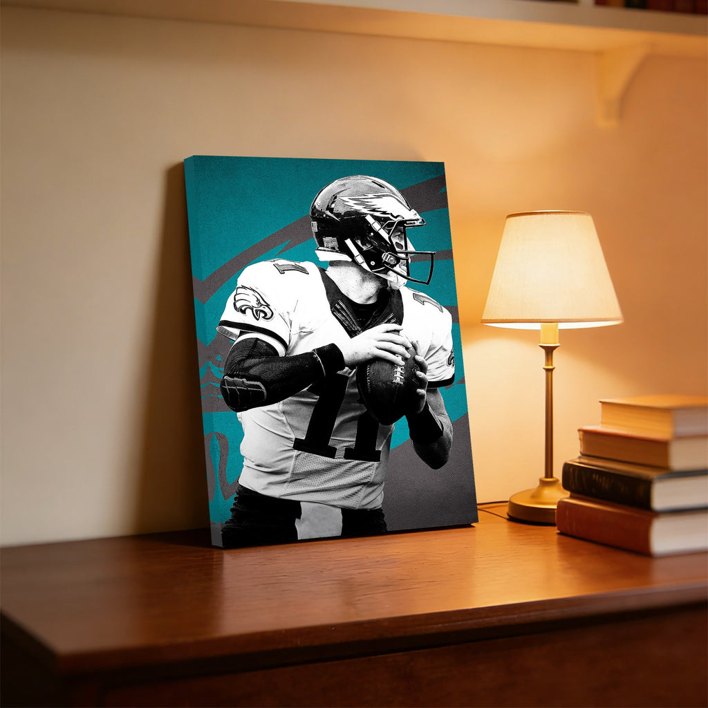 Carson Wentz Celebrity Sports Art Poster School Dining Room Decoration 1 Canvas Wall Art Poster Decor Gift