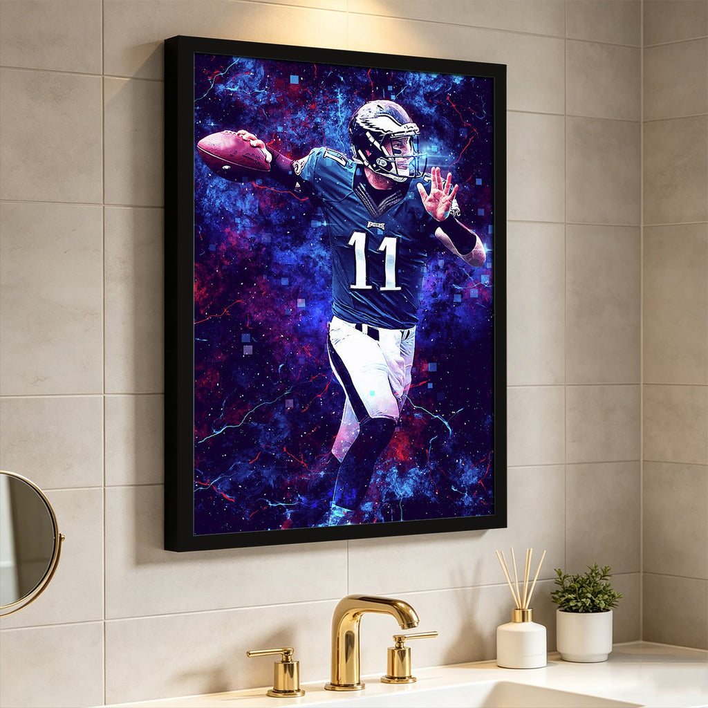 Carson Wentz Sports Celebrity Art Deco Poster 2 Canvas Wall Art Poster Decor Gift