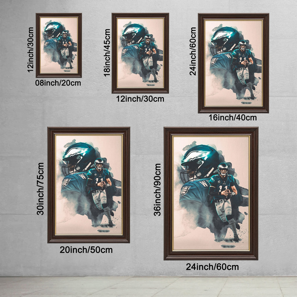 Carson Wentz Art Sports Decorative Poster School Dormitory 3 Canvas Wall Art Poster Decor Gift