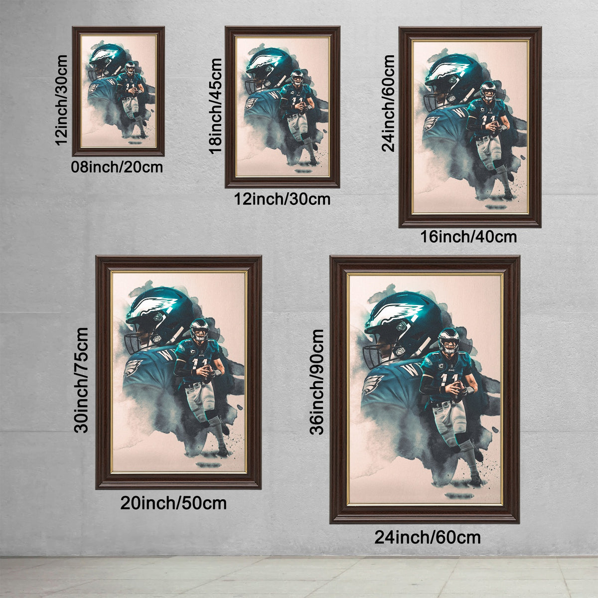 Carson Wentz Art Sports Decorative Poster School Dormitory 3 Canvas Wall Art Poster Decor Gift