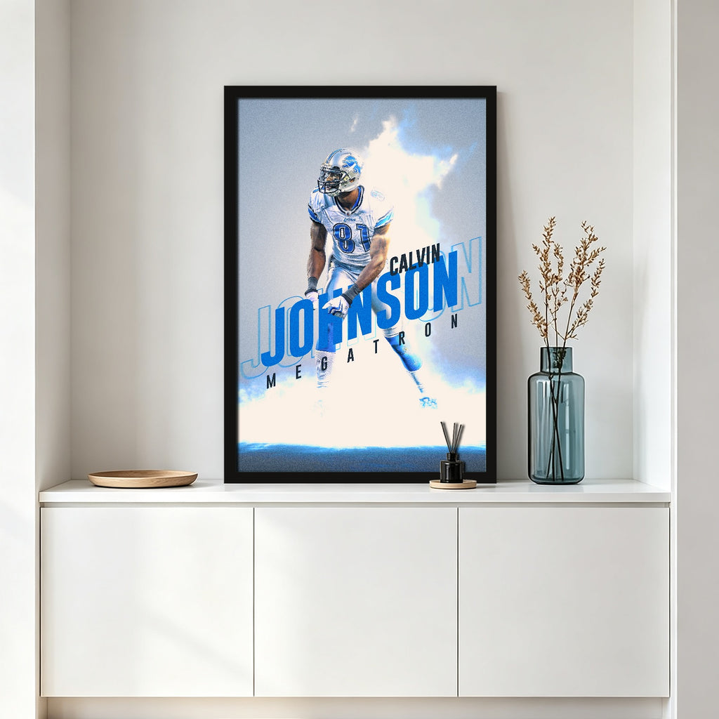 Calvin Johnson Celebrity Sports Art Poster School Dining Room Decoration 3 Canvas Wall Art Poster Decor Gift