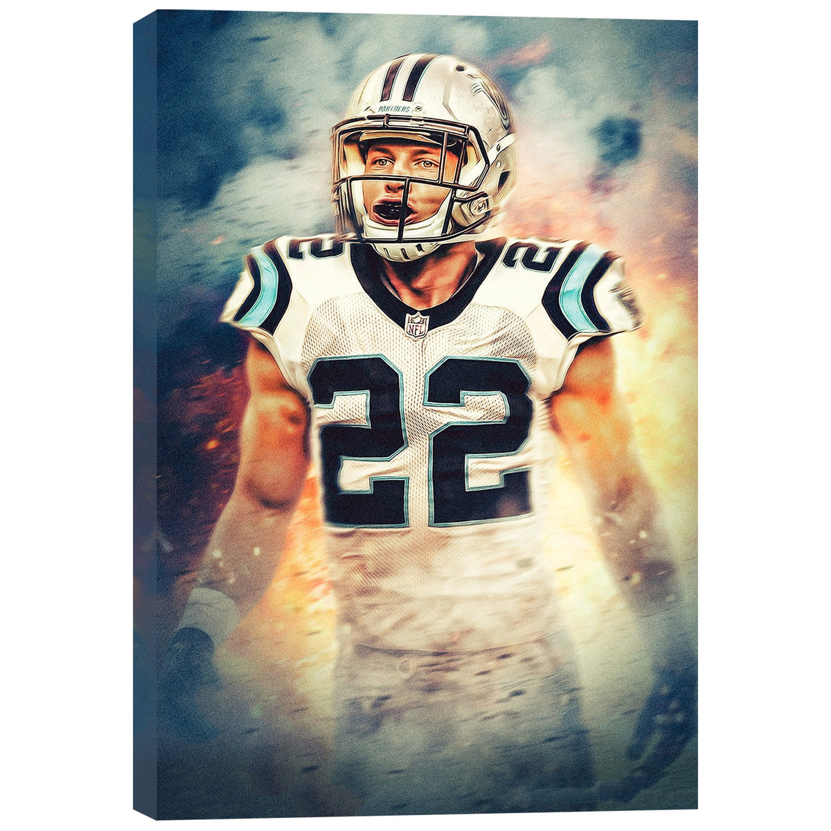 Christian McCaffrey Art Sports Decorative Poster School Dormitory 2 Canvas Wall Art Poster Decor Gift