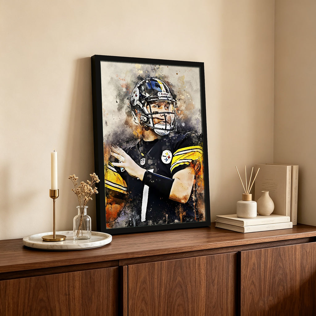 Ben Roethlisberger Celebrity Sports Art Poster School Dining Room Decoration 6 Canvas Wall Art Poster Decor Gift