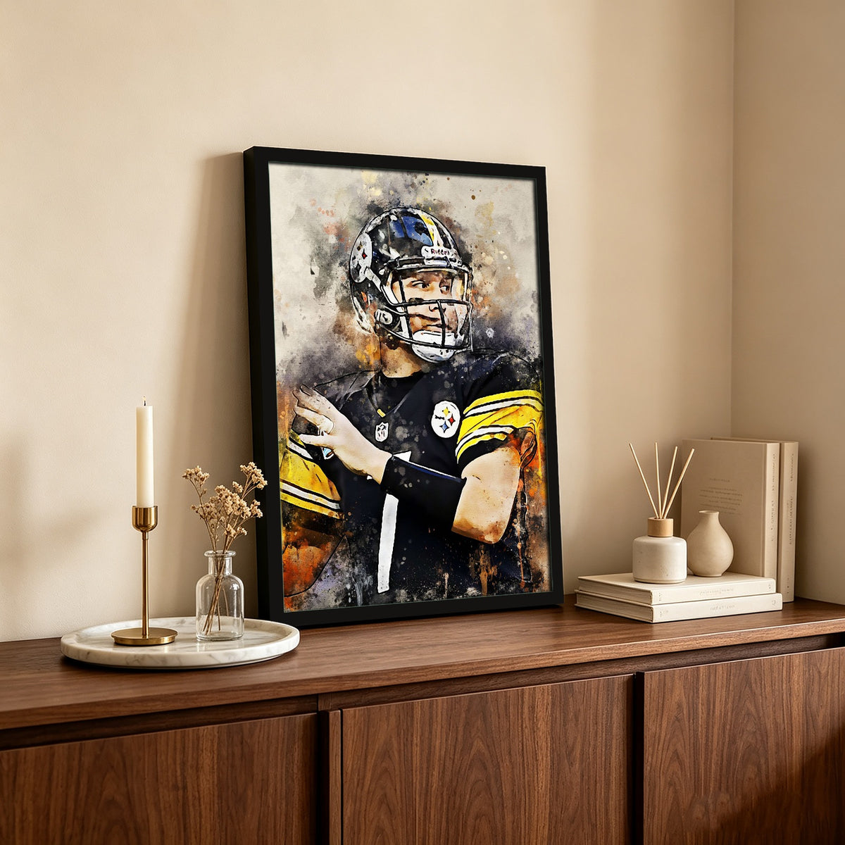 Ben Roethlisberger Celebrity Sports Art Poster School Dining Room Decoration 6 Canvas Wall Art Poster Decor Gift