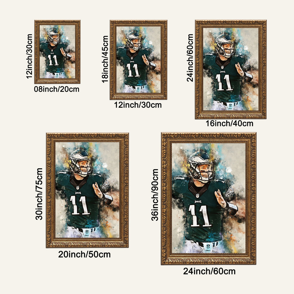 Carson Wentz Celebrity Sports Art Poster School Dining Room Decoration 2 Canvas Wall Art Poster Decor Gift