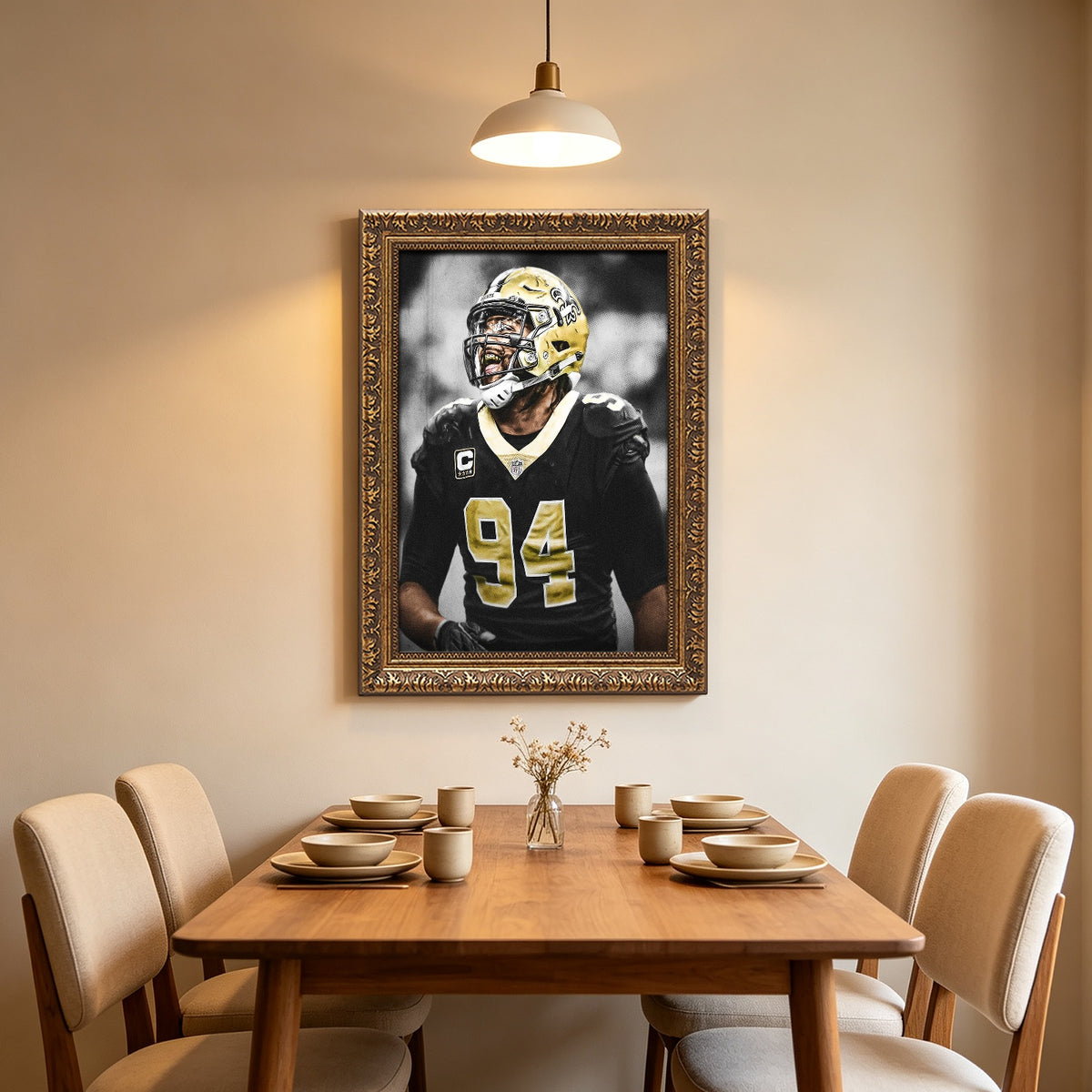 Cameron Jordan Celebrity Sports Art Poster School Dining Room Decoration 1 Canvas Wall Art Poster Decor Gift