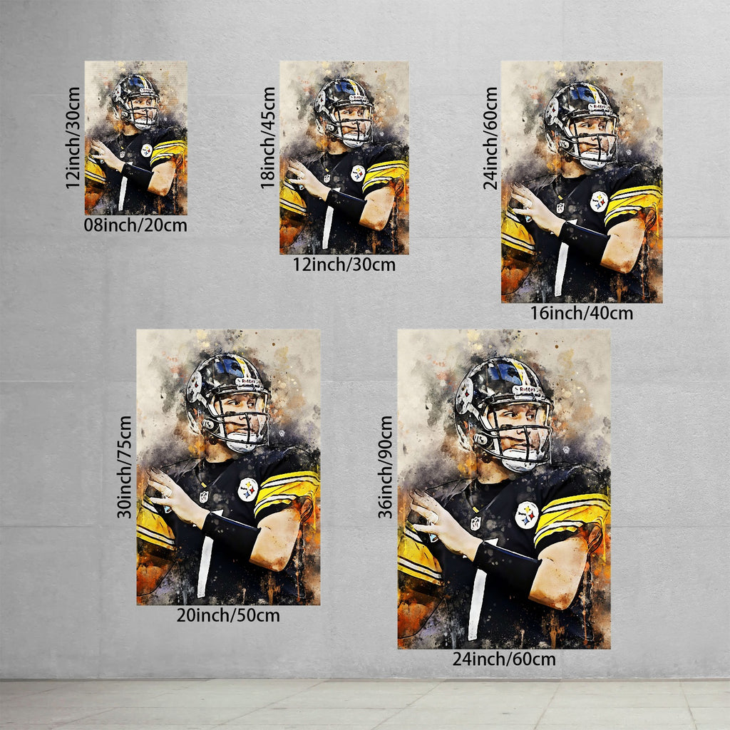 Ben Roethlisberger Celebrity Sports Art Poster School Dining Room Decoration 6 Canvas Wall Art Poster Decor Gift