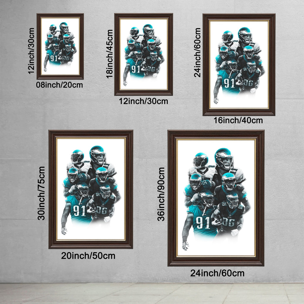 Carson Wentz Alshon Jeffery Art Sports Decorative Poster School Dormitory 6 Canvas Wall Art Poster Decor Gift