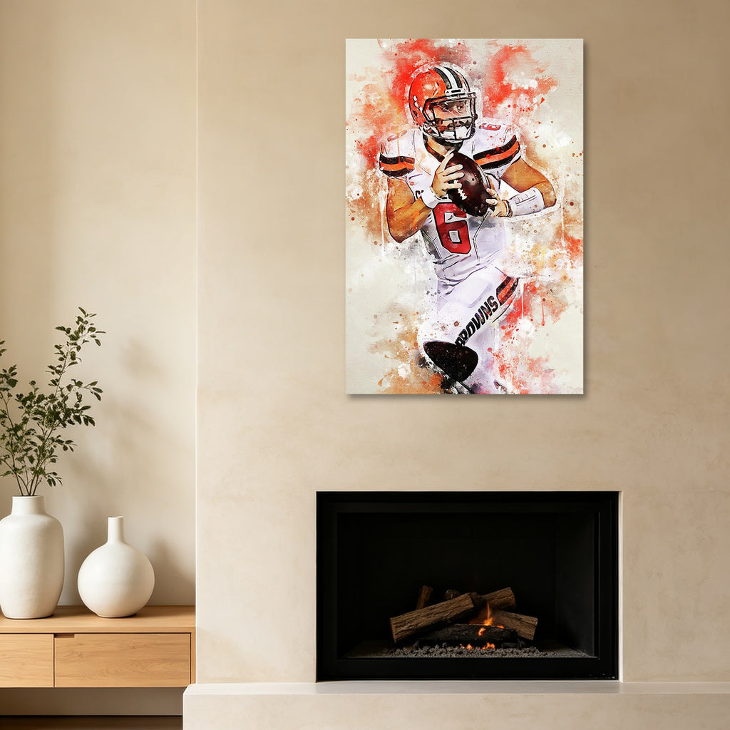 Baker Mayfield Sports Celebrity Art Deco Poster 5 Canvas Wall Art Poster Decor Gift