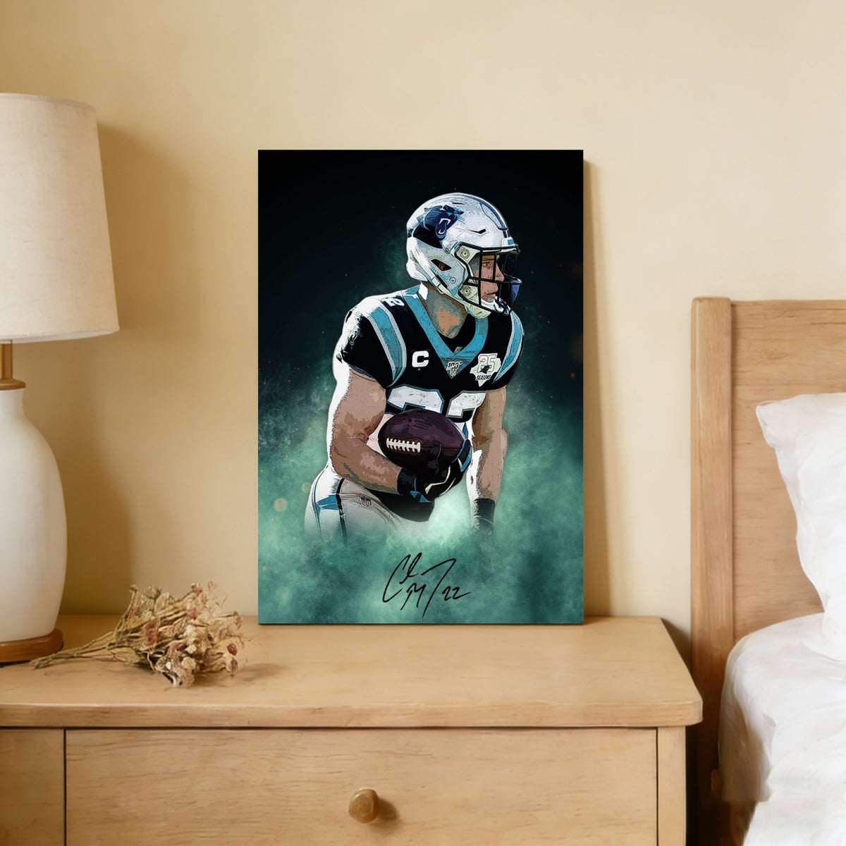 Christian McCaffrey Celebrity Sports Art Poster School Dining Room Decoration 4 Canvas Wall Art Poster Decor Gift
