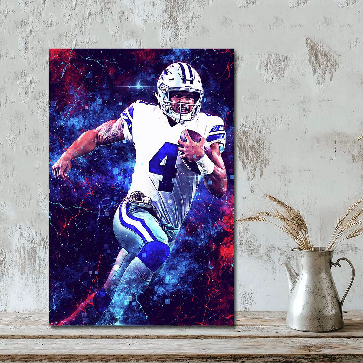 Dak Prescott Sports Celebrity Art Deco Poster 1 Canvas Wall Art Poster Decor Gift