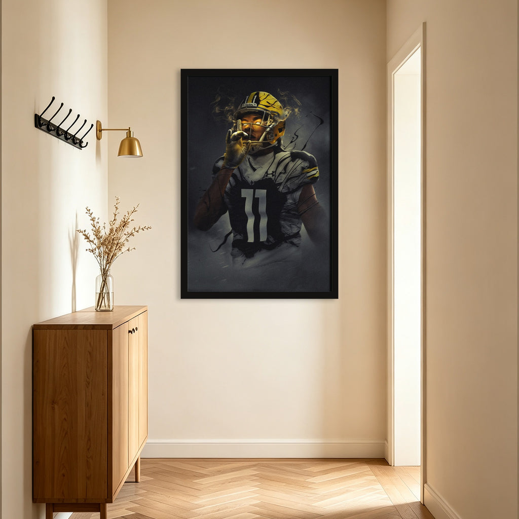 Chase Claypool Art Sports Decorative Poster School Dormitory 0 Canvas Wall Art Poster Decor Gift