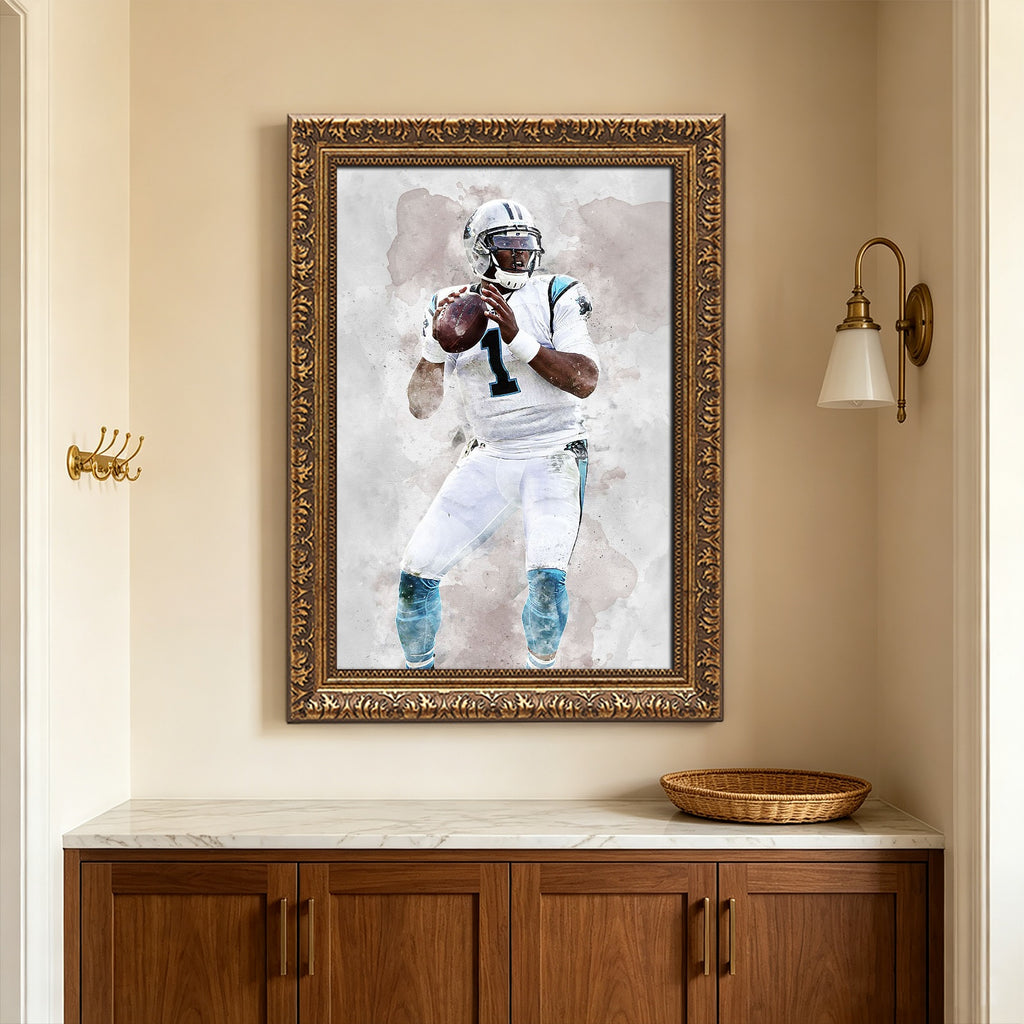 Cam Newton Celebrity Sports Art Poster School Dining Room Decoration 1 Canvas Wall Art Poster Decor Gift