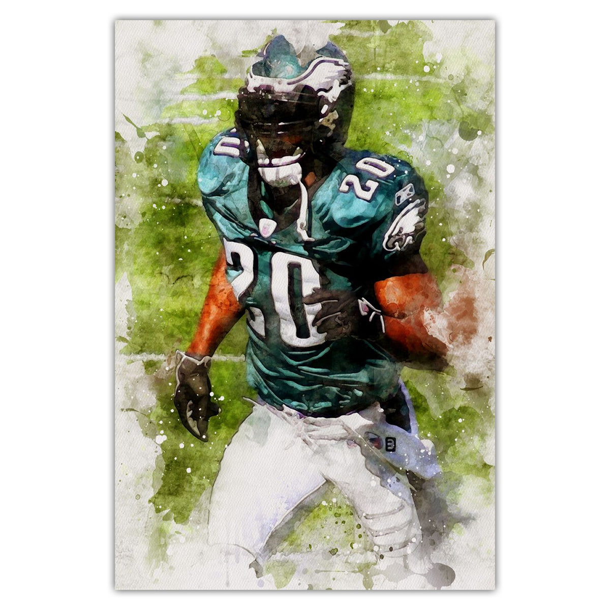 Brian Dawkins Art Poster 1 Canvas Wall Art Poster Decor Gift