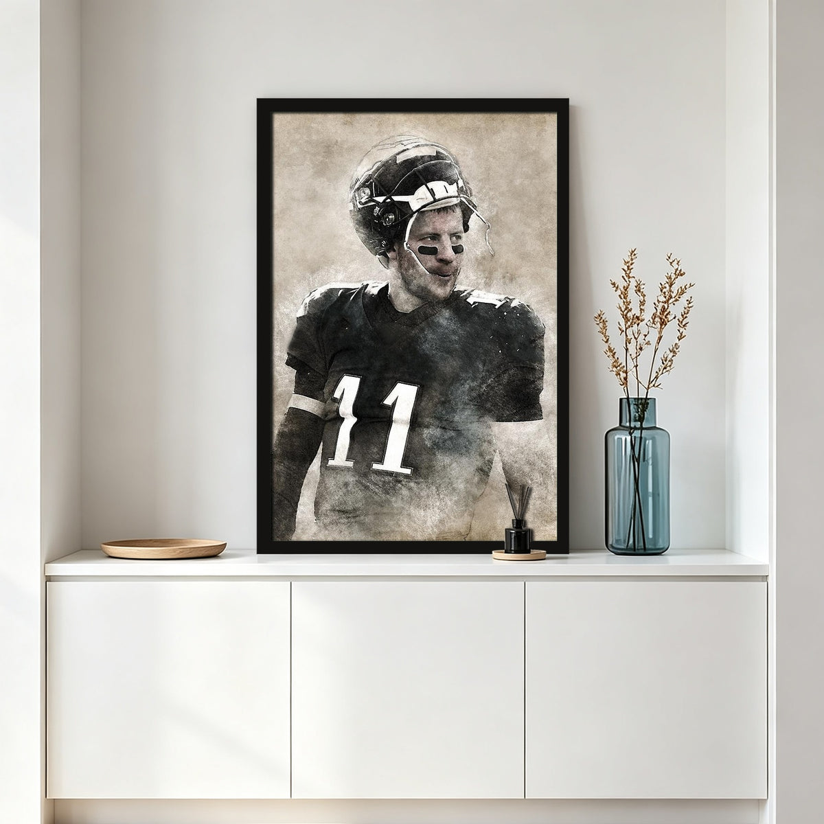 Carson Wentz Sports Celebrity Art Deco Poster 1 Canvas Wall Art Poster Decor Gift