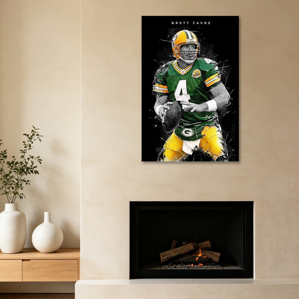 Brett Favre Art Poster 1 Canvas Wall Art Poster Decor Gift