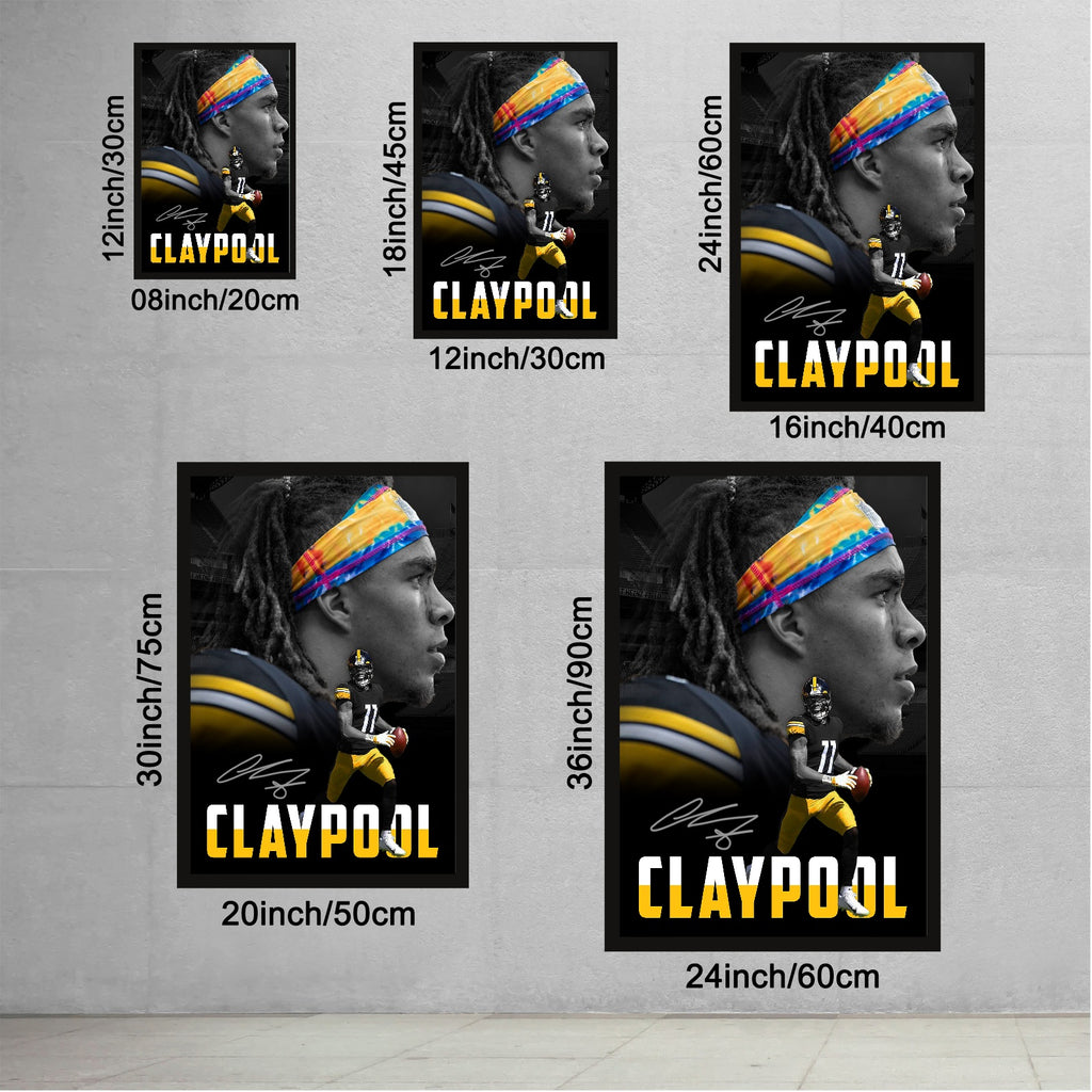 Chase Claypool Sports Celebrity Art Deco Poster 1 Canvas Wall Art Poster Decor Gift
