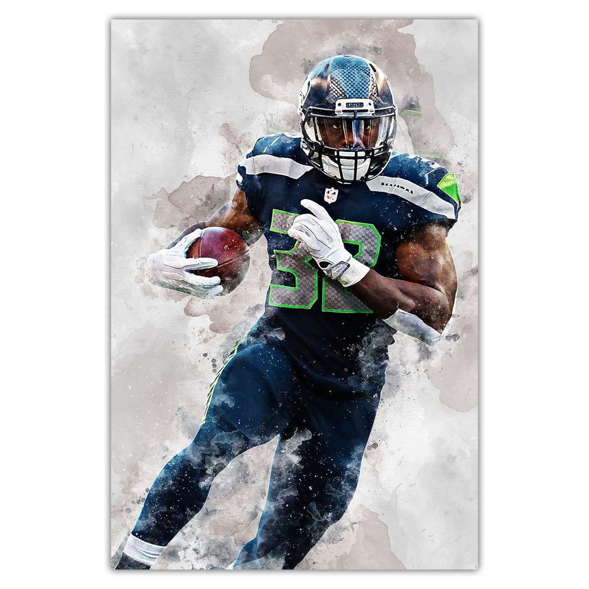 Chris Carson Celebrity Sports Art Poster School Dining Room Decoration 6 Canvas Wall Art Poster Decor Gift