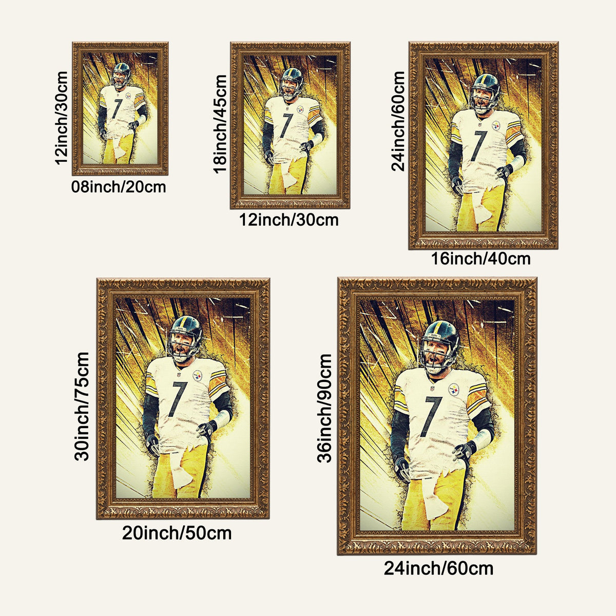 Ben Roethlisberger Celebrity Sports Art Poster School Dining Room Decoration 5 Canvas Wall Art Poster Decor Gift