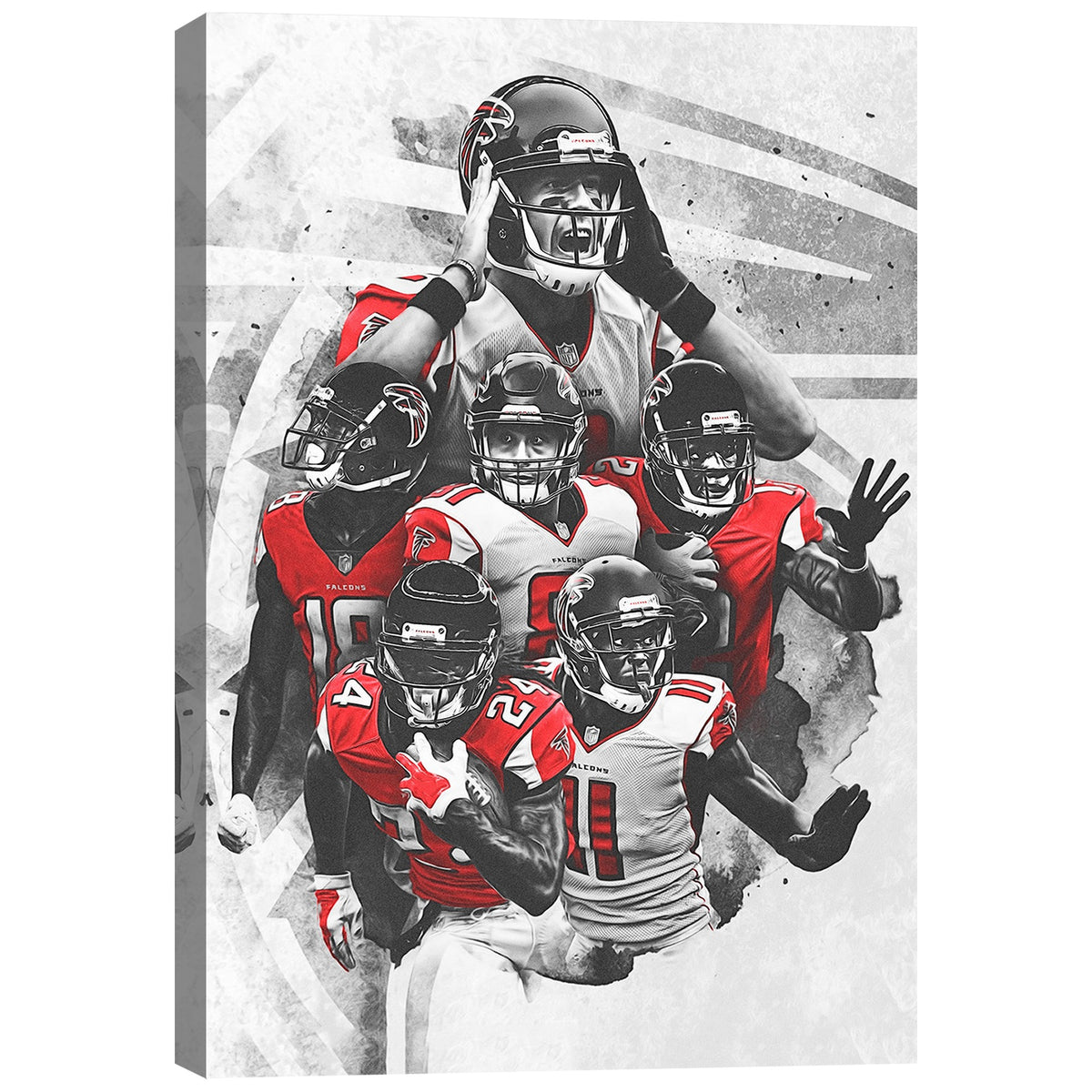 Calvin Ridley Austin Hooper Mohamed Sanu Sr Matt Ryan Celebrity Sports Art Poster School Dining Room Decoration 2 Canvas Wall Art Poster Decor Gift