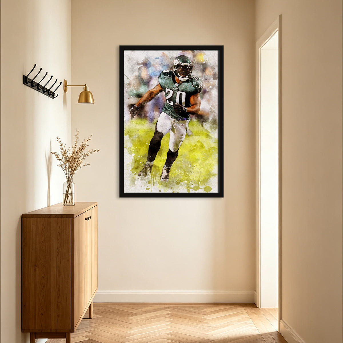 Brian Dawkins Art Poster 2 Canvas Wall Art Poster Decor Gift