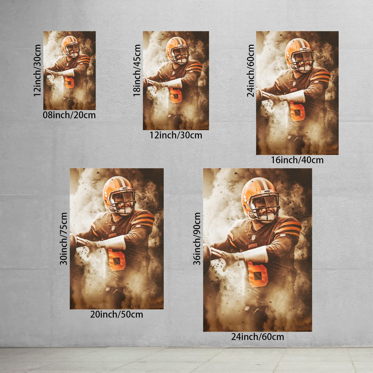 Baker Mayfield Art Sports Decorative Poster School Dormitory 3 Canvas Wall Art Poster Decor Gift