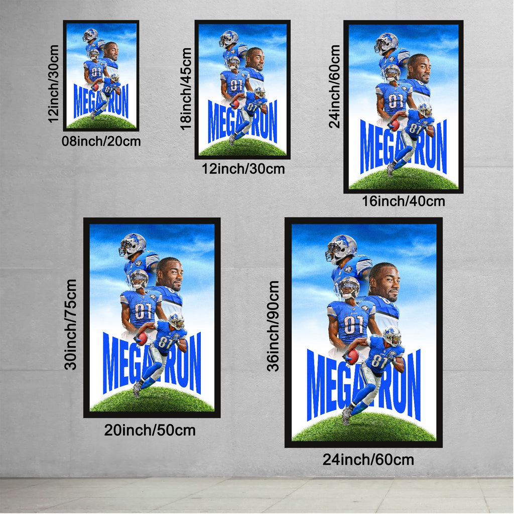 Calvin Johnson Celebrity Sports Art Poster School Dining Room Decoration 6 Canvas Wall Art Poster Decor Gift