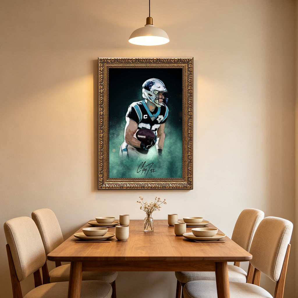 Christian McCaffrey Celebrity Sports Art Poster School Dining Room Decoration 4 Canvas Wall Art Poster Decor Gift