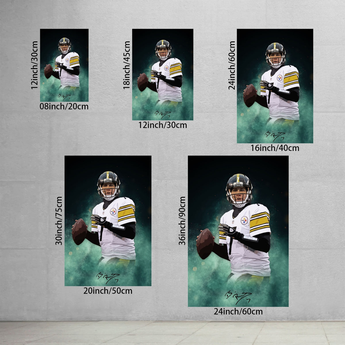 Ben Roethlisberger Celebrity Sports Art Poster School Dining Room Decoration 9 Canvas Wall Art Poster Decor Gift