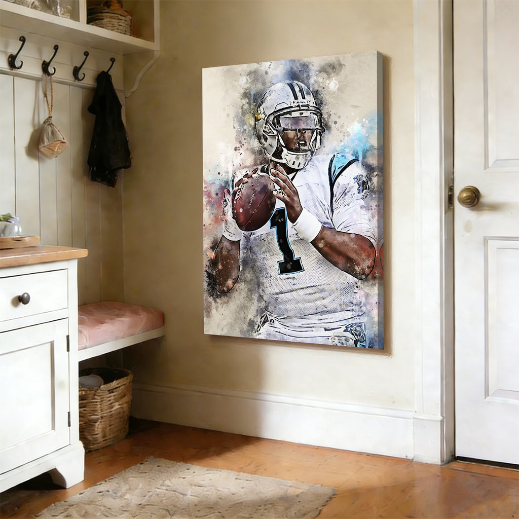 Cam Newton Celebrity Sports Art Poster School Dining Room Decoration 6 Canvas Wall Art Poster Decor Gift