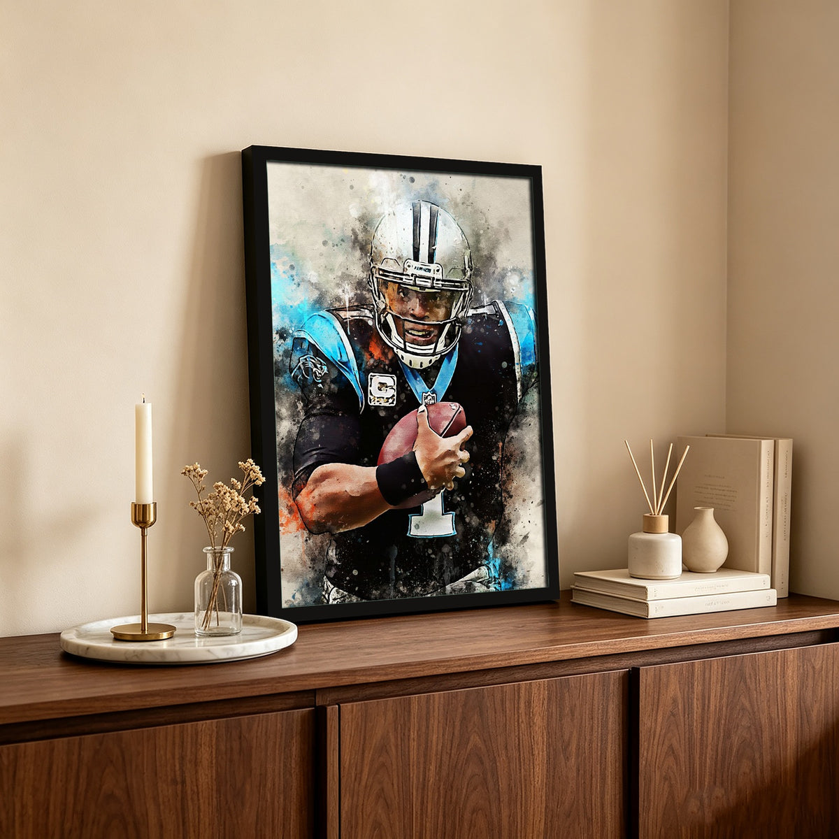 Cam Newton Celebrity Sports Art Poster School Dining Room Decoration 0 Canvas Wall Art Poster Decor Gift