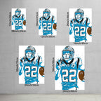 Christian McCaffrey Art Poster 1 Canvas Wall Art Poster Decor Gift