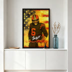 Baker Mayfield Sports Celebrity Art Deco Poster 4 Canvas Wall Art Poster Decor Gift