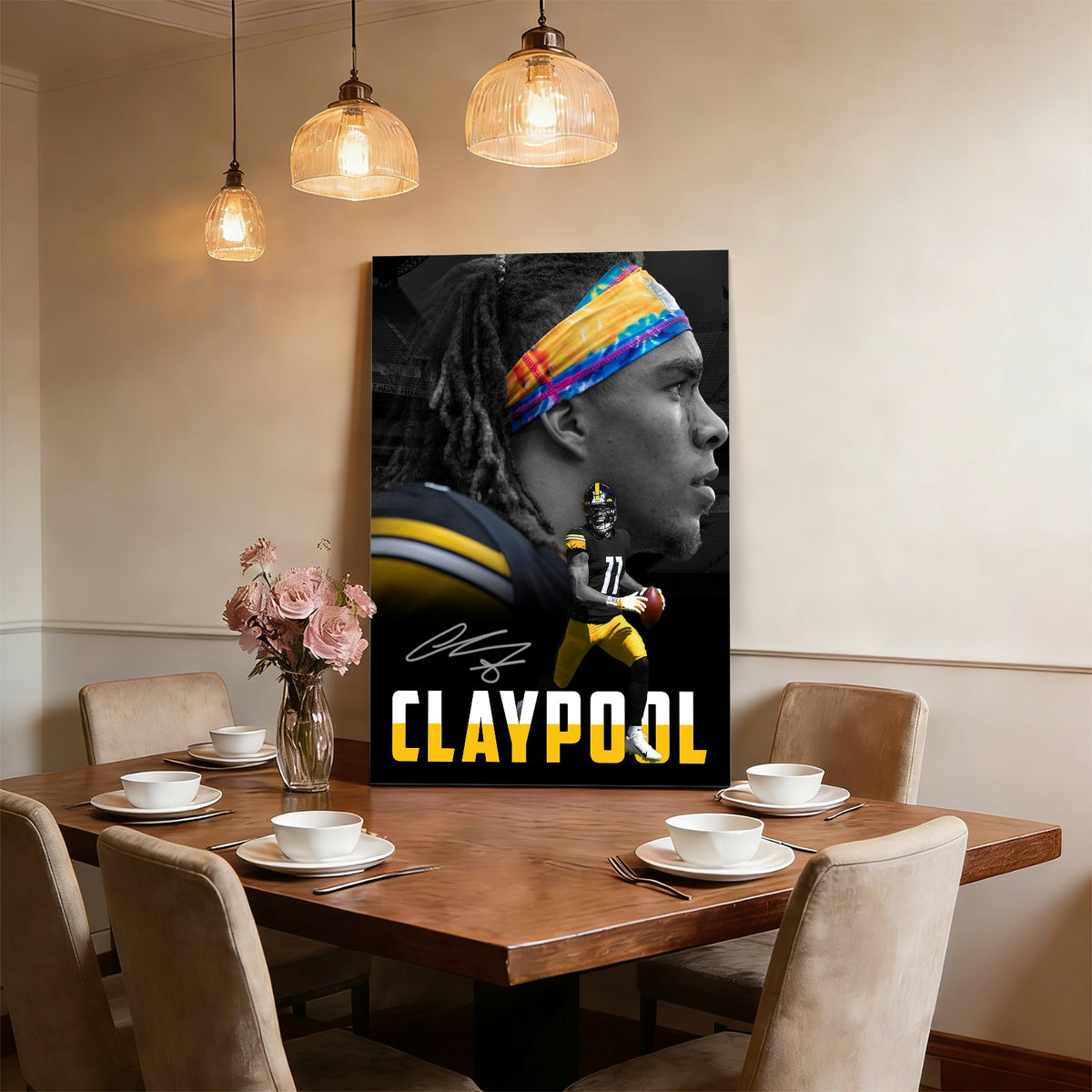 Chase Claypool Sports Celebrity Art Deco Poster 1 Canvas Wall Art Poster Decor Gift