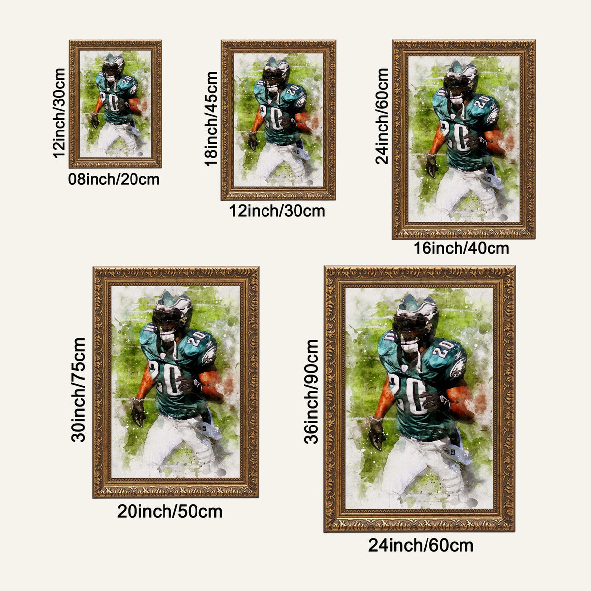 Brian Dawkins Art Poster 1 Canvas Wall Art Poster Decor Gift