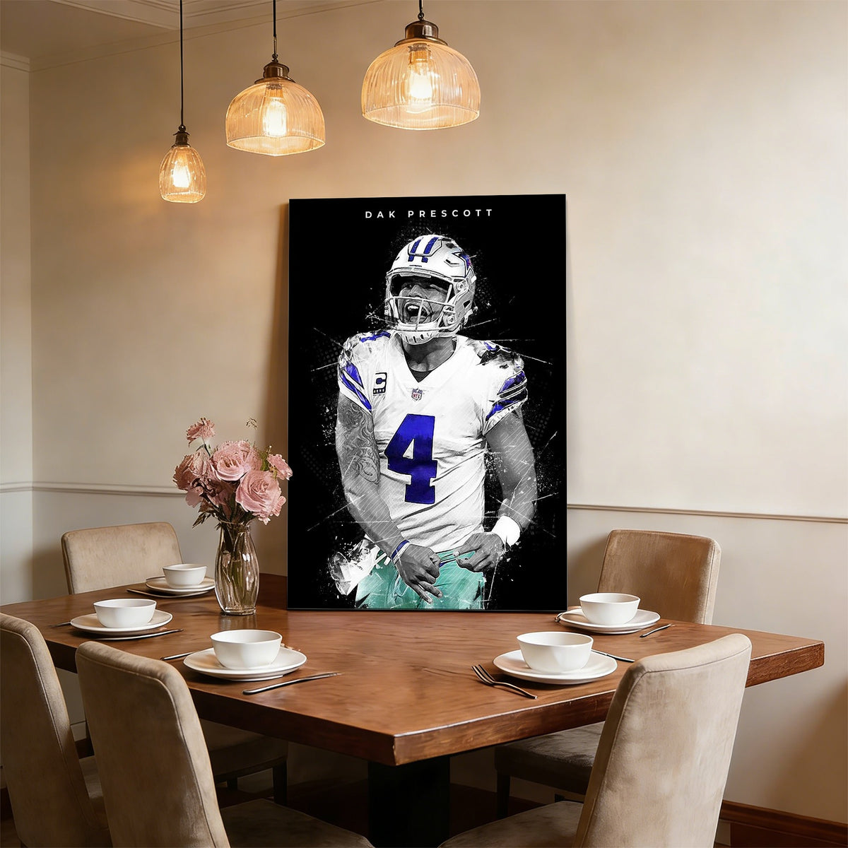 Dak Prescott Art Poster 1 Canvas Wall Art Poster Decor Gift