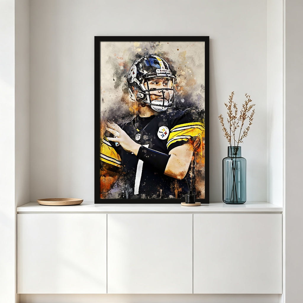 Ben Roethlisberger Celebrity Sports Art Poster School Dining Room Decoration 6 Canvas Wall Art Poster Decor Gift