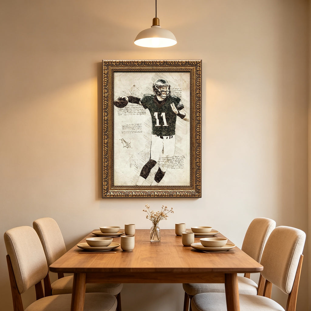 Carson Wentz Sports Celebrity Art Deco Poster 4 Canvas Wall Art Poster Decor Gift