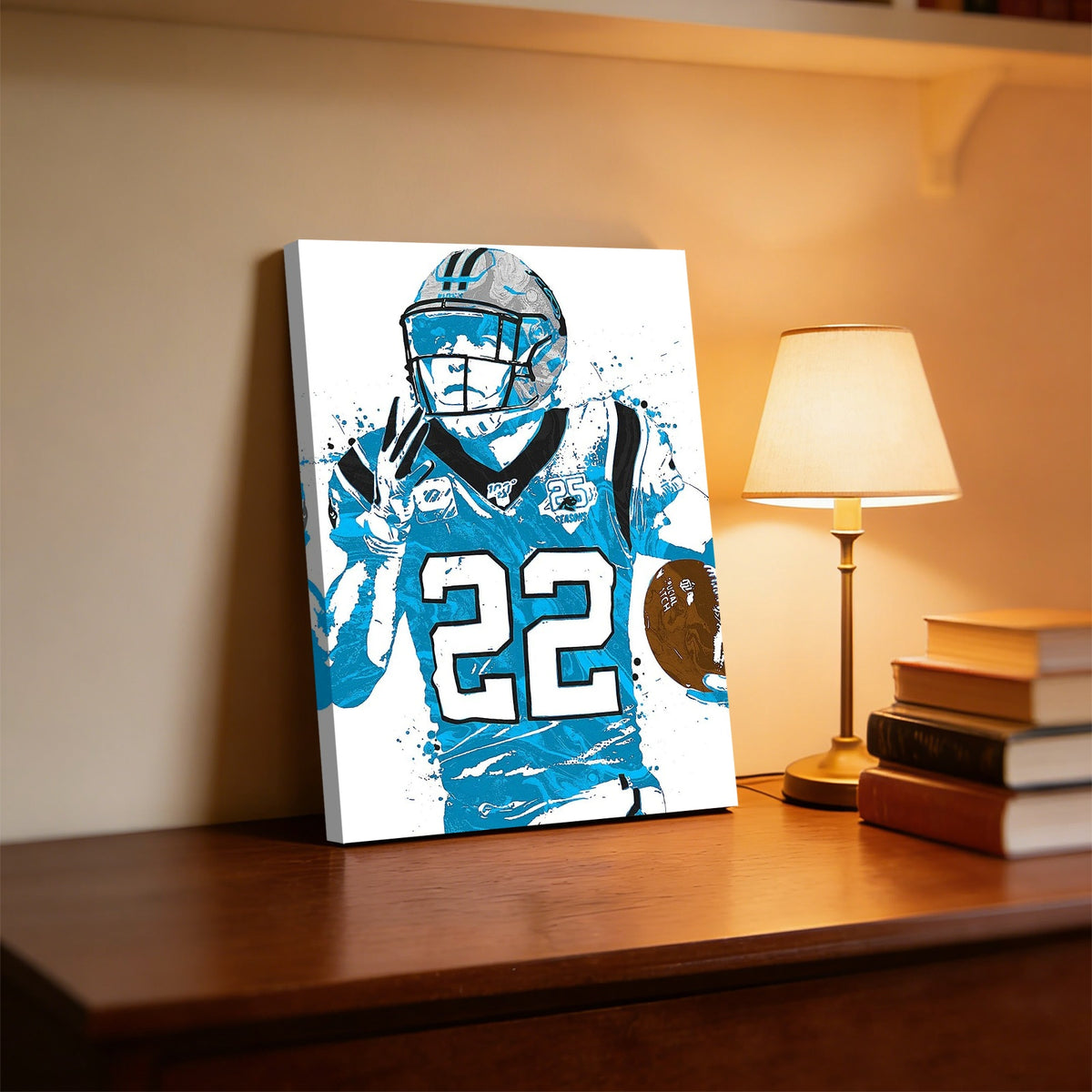 Christian McCaffrey Art Poster 1 Canvas Wall Art Poster Decor Gift