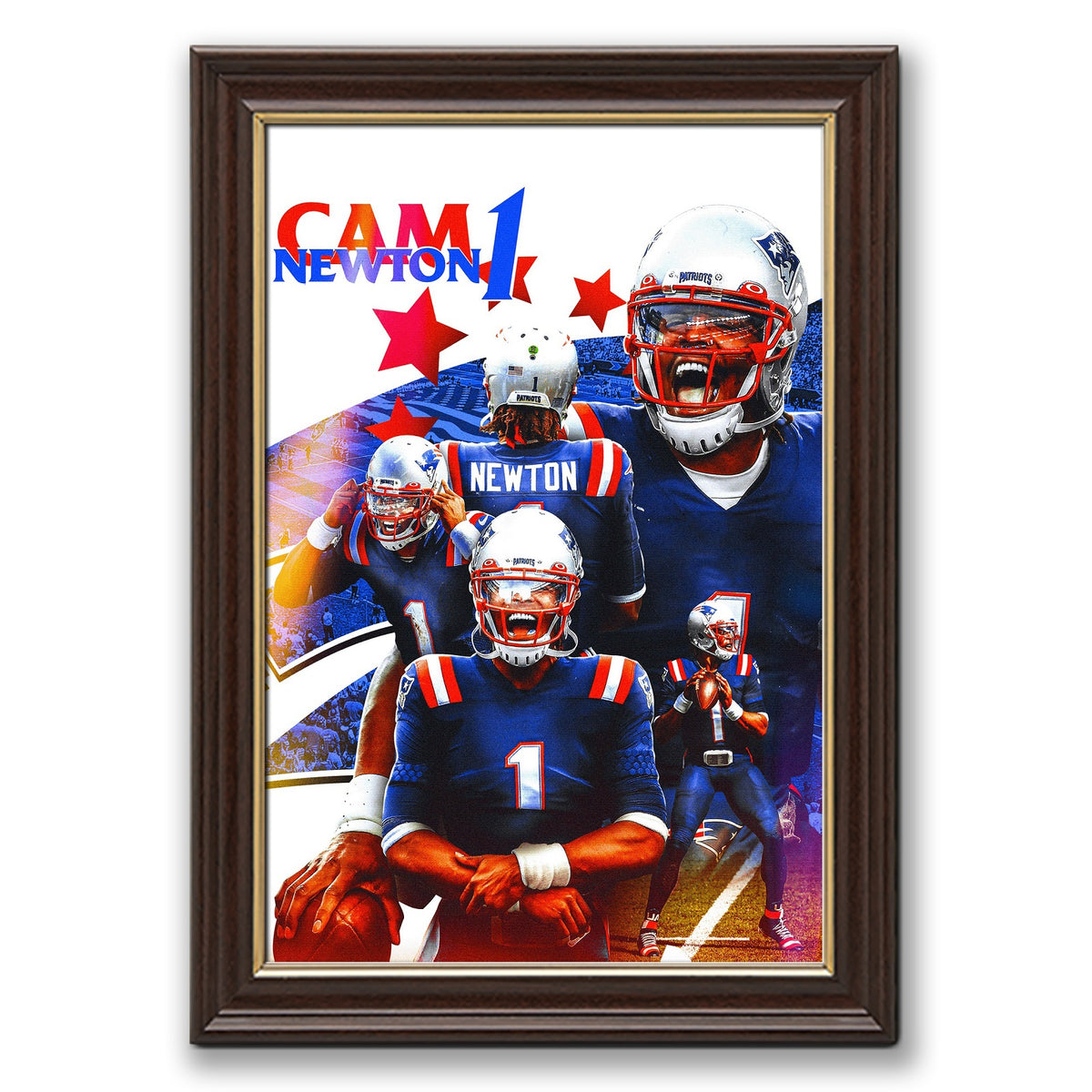 Cam Newton Sports Celebrity Art Deco Poster 1 Canvas Wall Art Poster Decor Gift