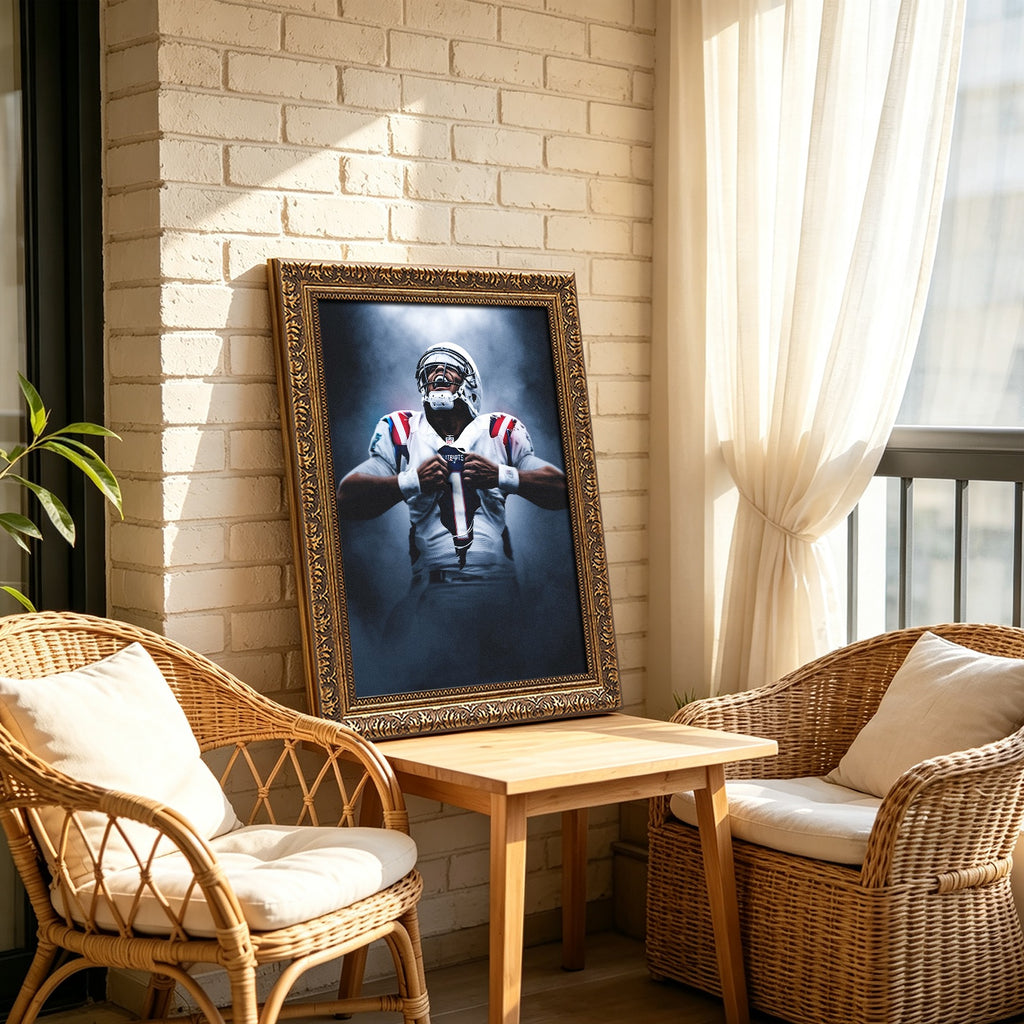 Cam Newton Art Sports Decorative Poster School Dormitory 7 Canvas Wall Art Poster Decor Gift