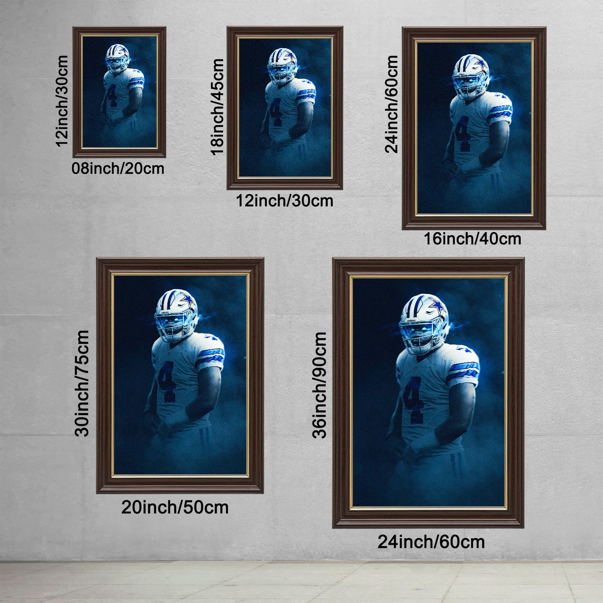 Dak Prescott Art Sports Decorative Poster School Dormitory 2 Canvas Wall Art Poster Decor Gift