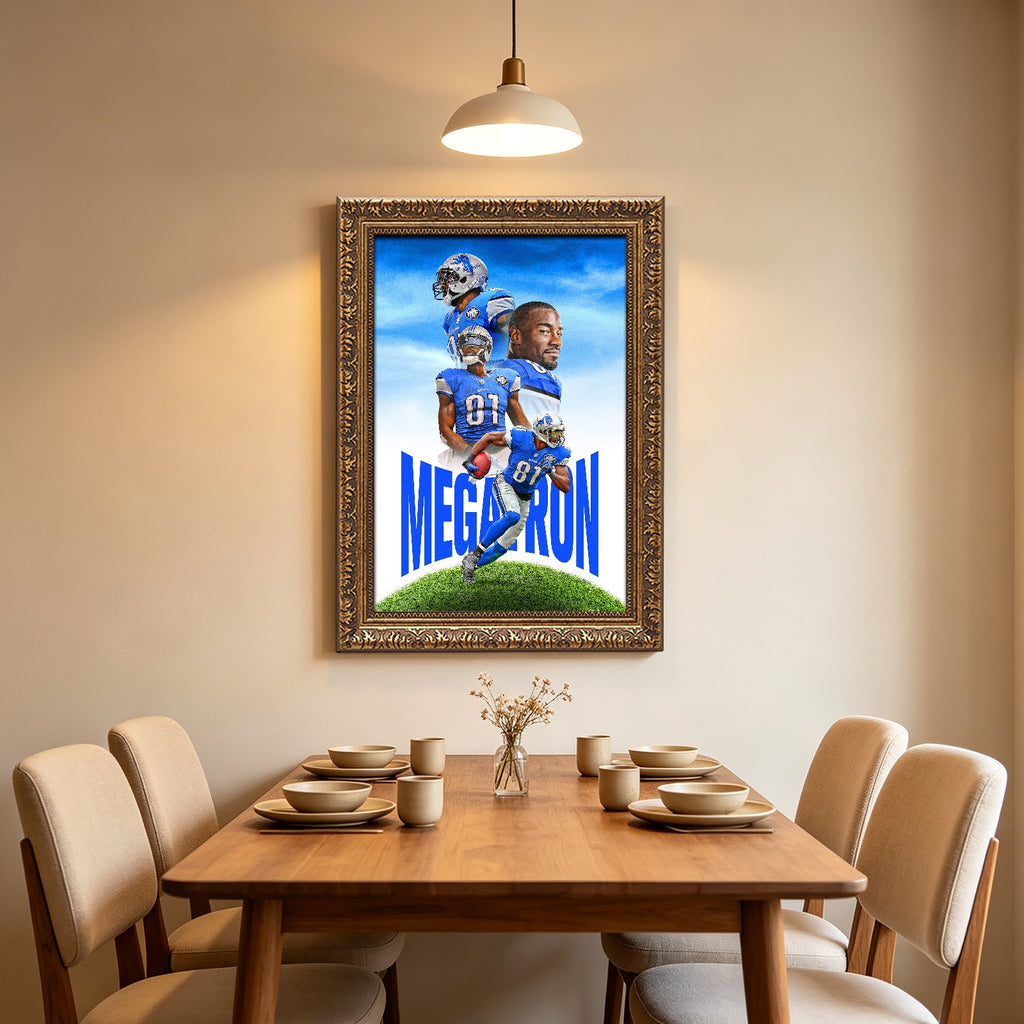 Calvin Johnson Celebrity Sports Art Poster School Dining Room Decoration 6 Canvas Wall Art Poster Decor Gift